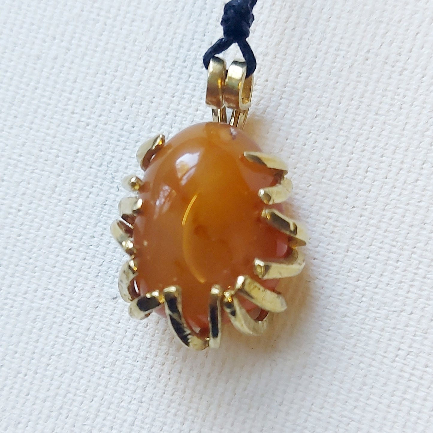 Corniola Ciondolo Piccolo in Ottone