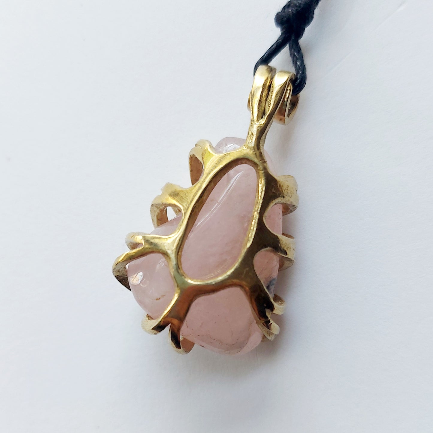 Morganite - VERVAIN - Ciondolo Piccolo in Ottone