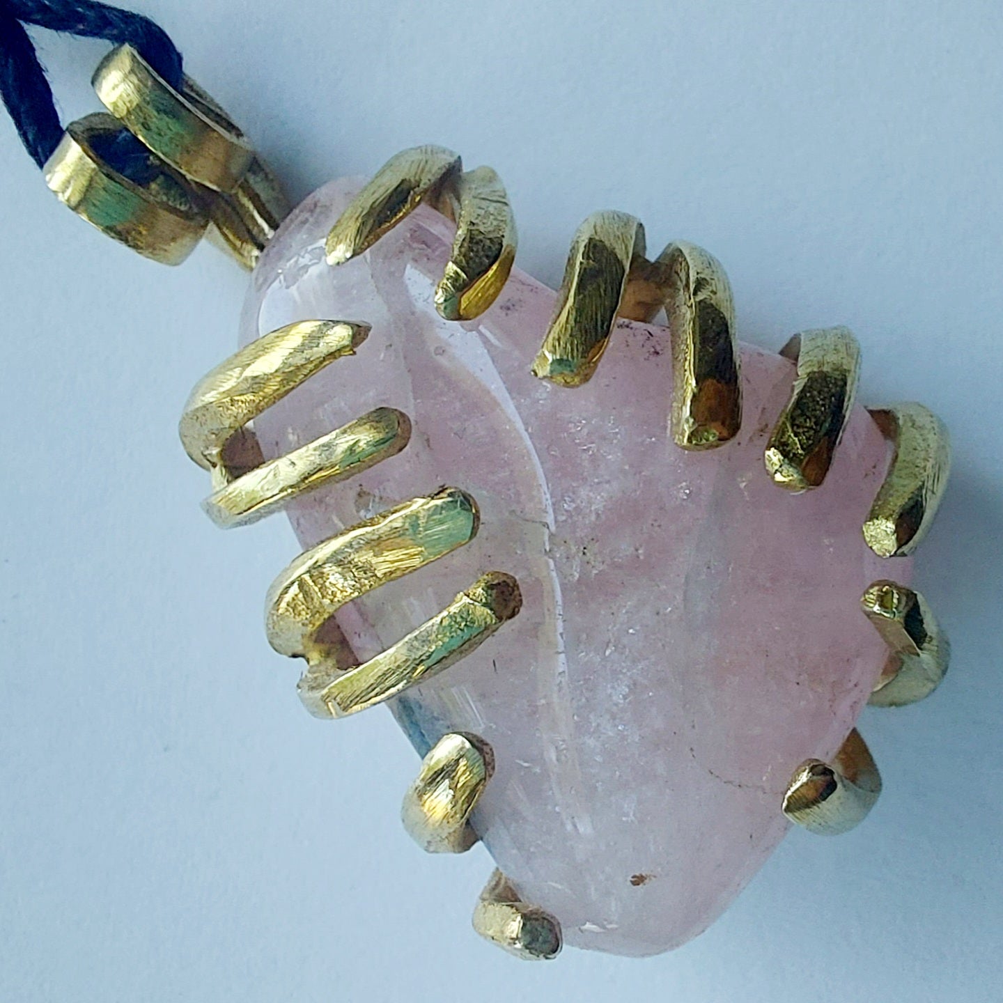 Morganite - VERVAIN - Ciondolo Piccolo in Ottone
