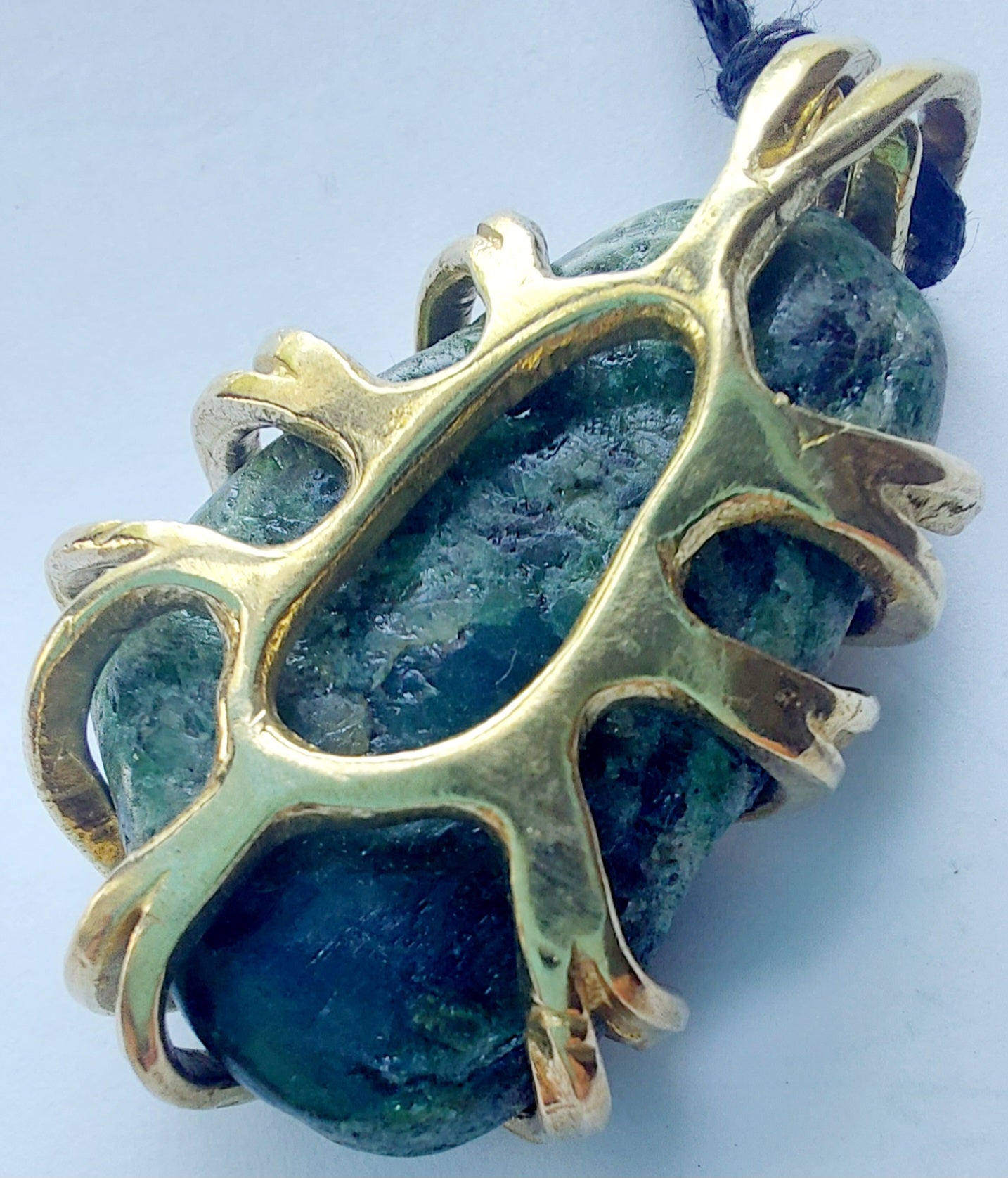 Peridoto Olivina - WALNUT - Ciondolo Piccolo in Ottone