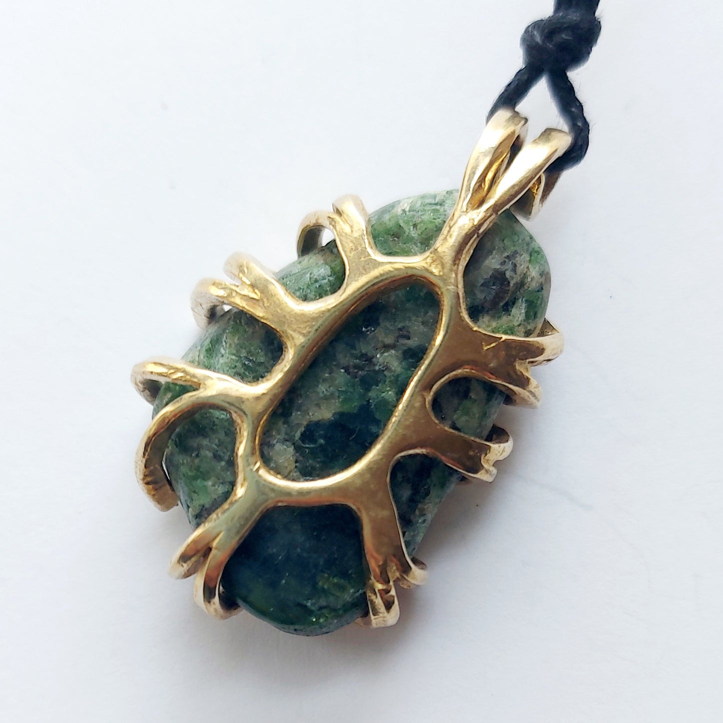 Peridoto Olivina - WALNUT - Ciondolo Piccolo in Ottone