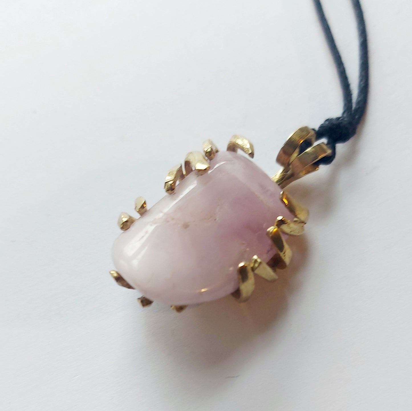Kunzite - WATER VIOLET - Ciondolo Piccolo in Ottone