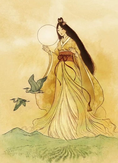 Amaterasu Orecchini in Ottone Etico