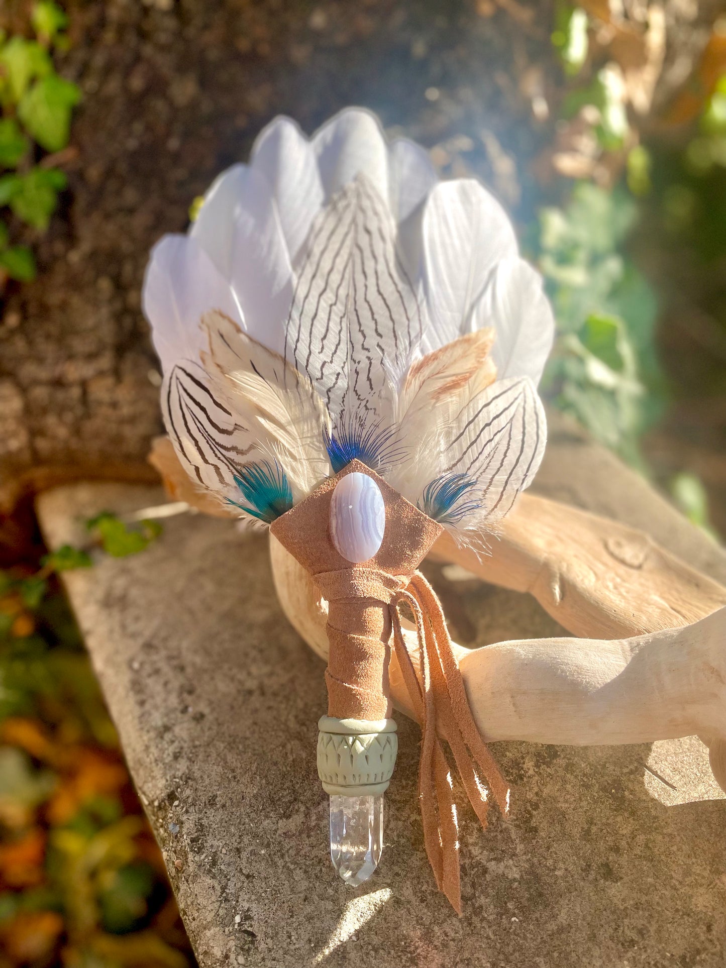 Angel Prayer Fan - Artigianato Sciamanico