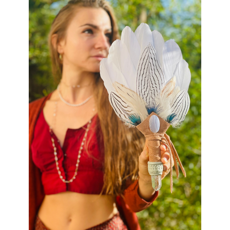 Angel Prayer Fan - Artigianato Sciamanico