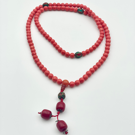 Mala in Osso – Collana Artigianale Indiana per Meditazione