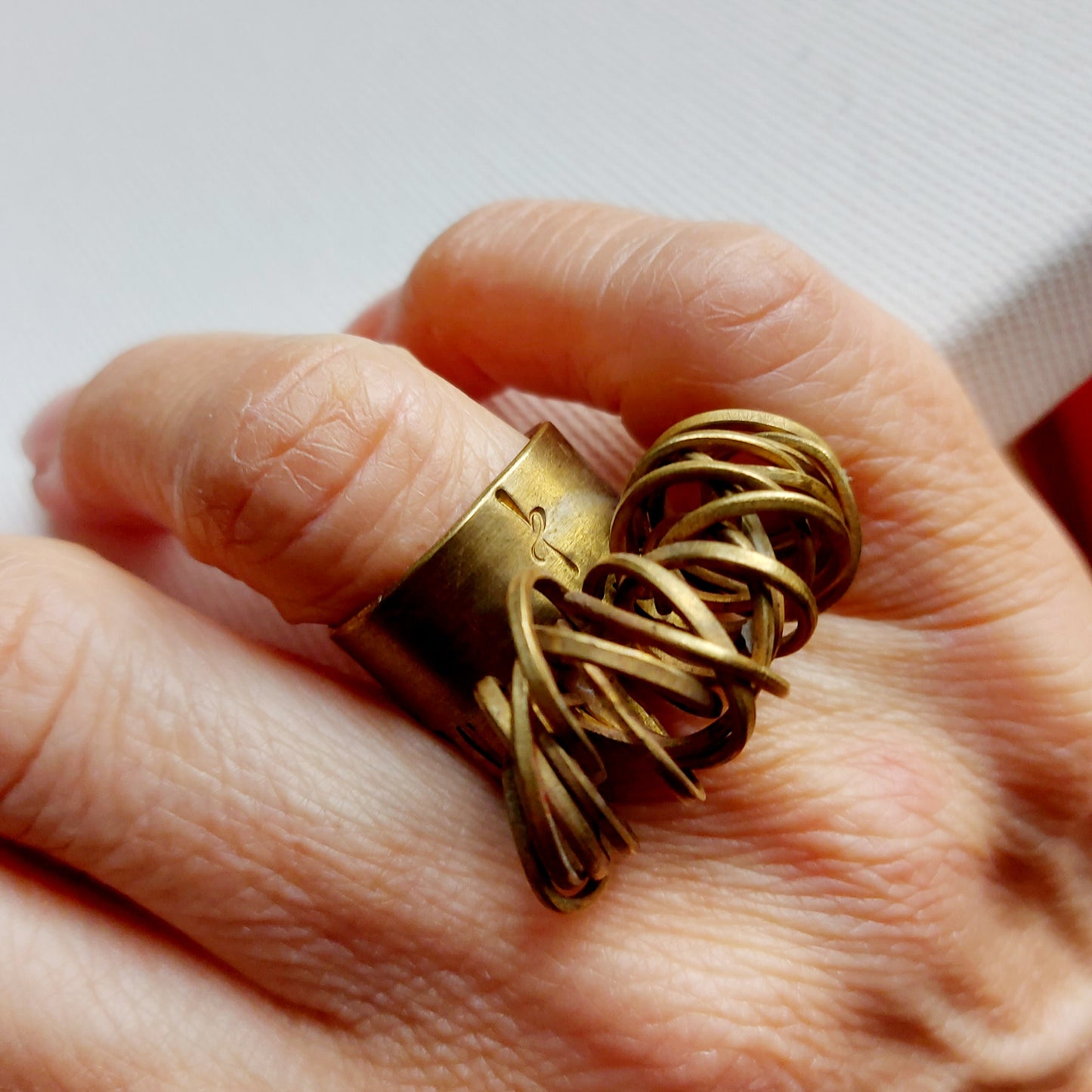 Woglinde Anello in Ottone Etico