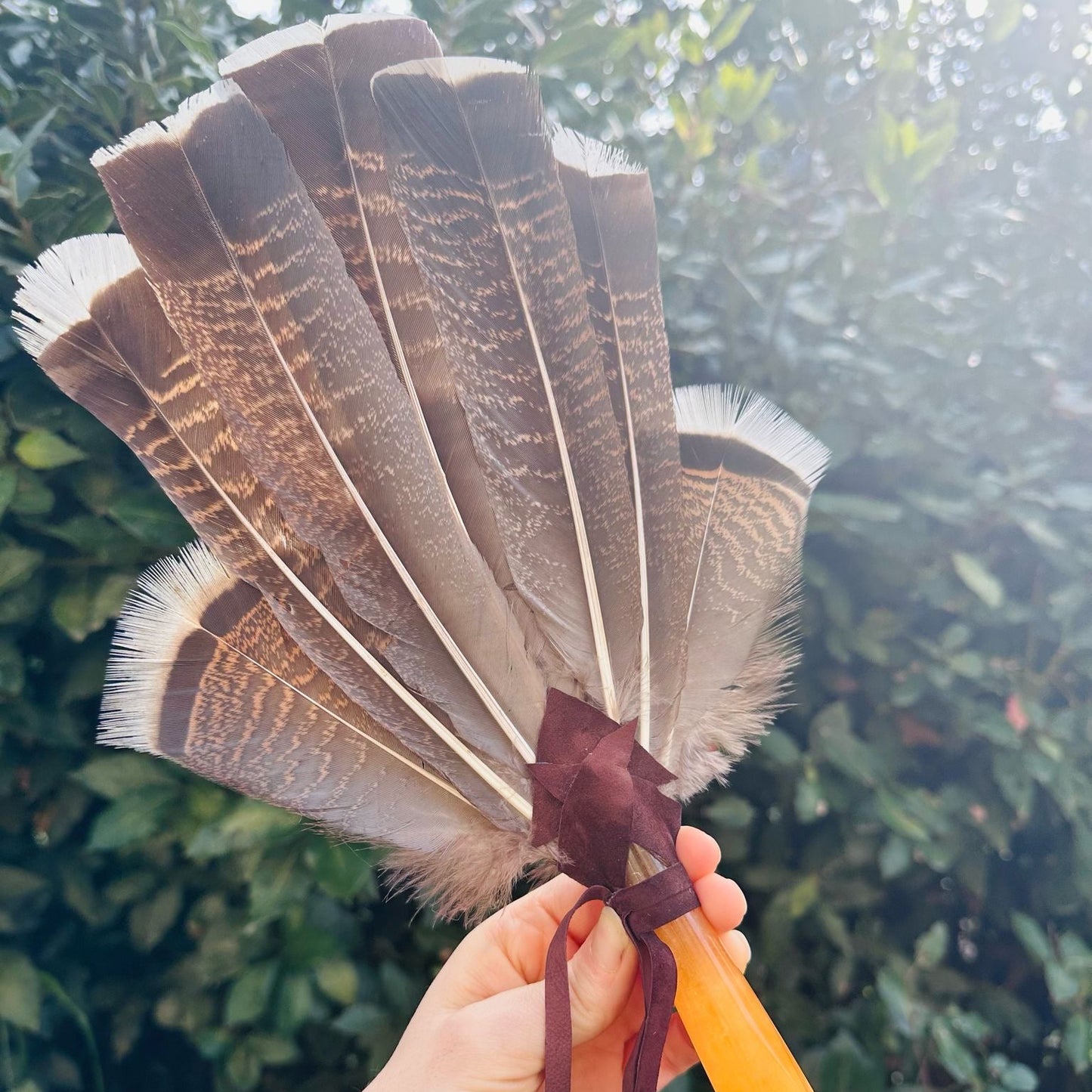 Shamanic Prayer Fan - Ventaglio Sciamanico Calcite Gialla - 3 Chakra