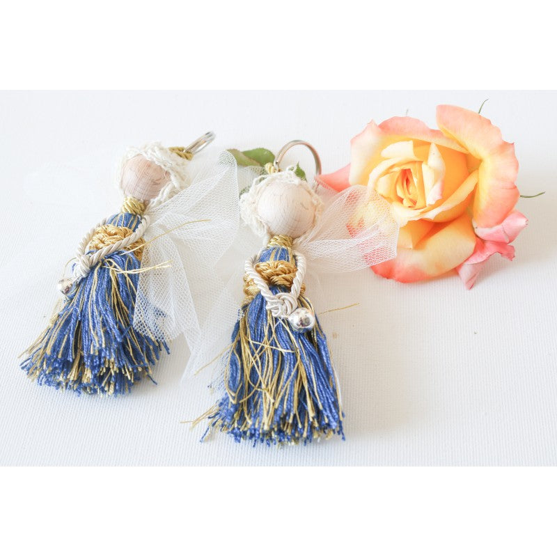 Angelo Custode con Pietra di Sostegno - Oro e Blu