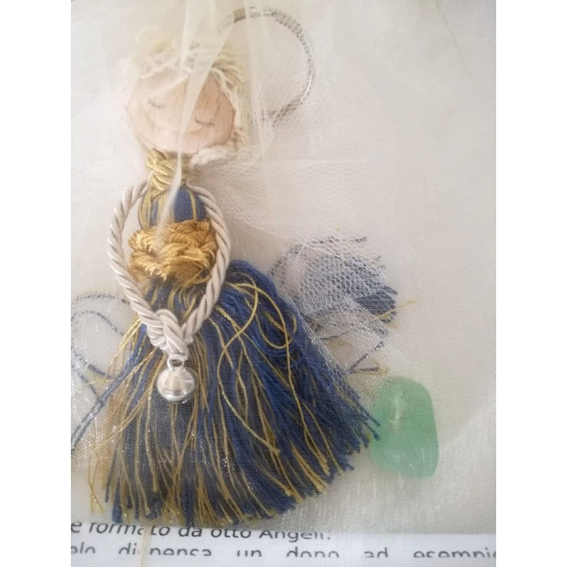 Angelo Custode con Pietra di Sostegno - Oro e Blu