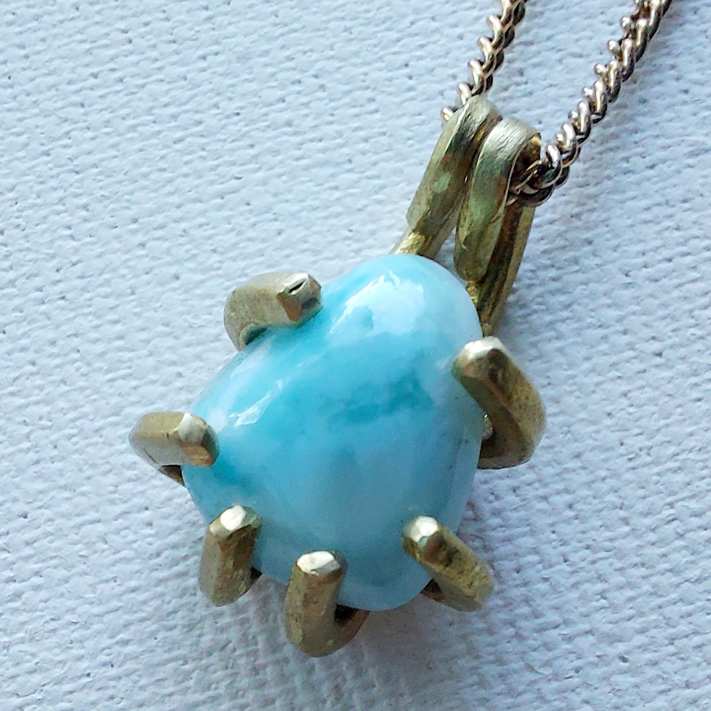 Larimar - ASPEN - Ciondolo Piccolo in Ottone