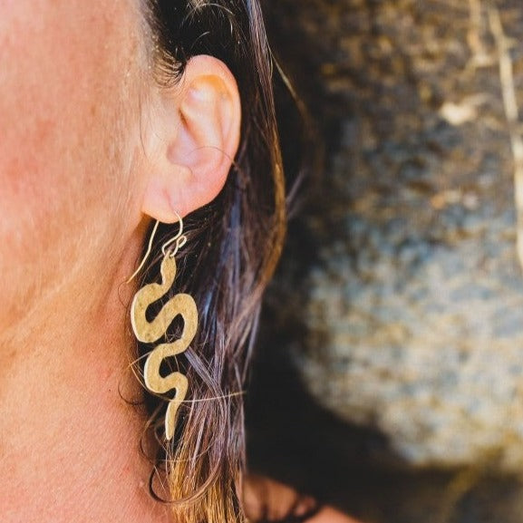 Orecchini Serpente in Ottone