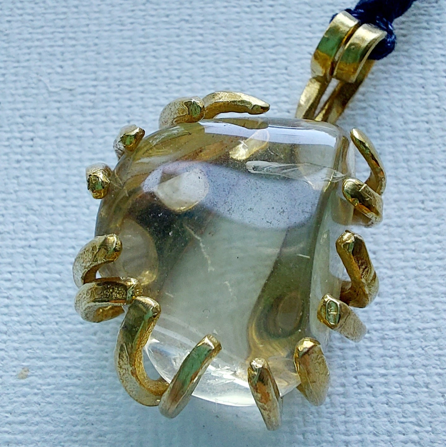 Ortoclasio dorato - GENTIAN - Ciondolo Piccolo in Ottone