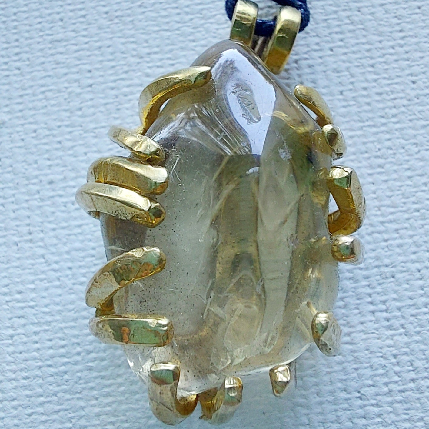 Ortoclasio dorato - GENTIAN - Ciondolo Piccolo in Ottone
