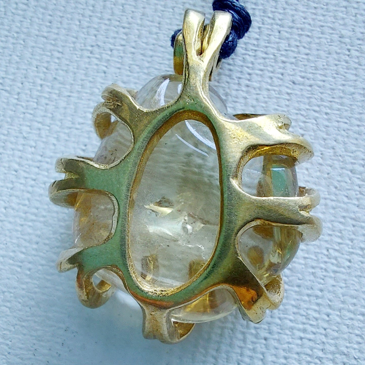 Ortoclasio dorato - GENTIAN - Ciondolo Piccolo in Ottone