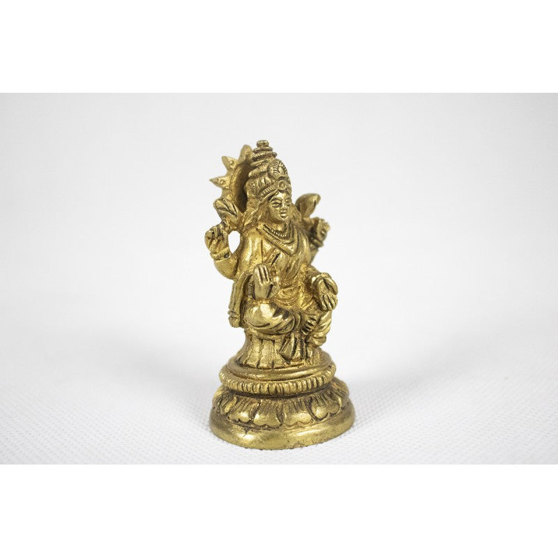 Statua Dea Lakshmi con Fiore di Loto