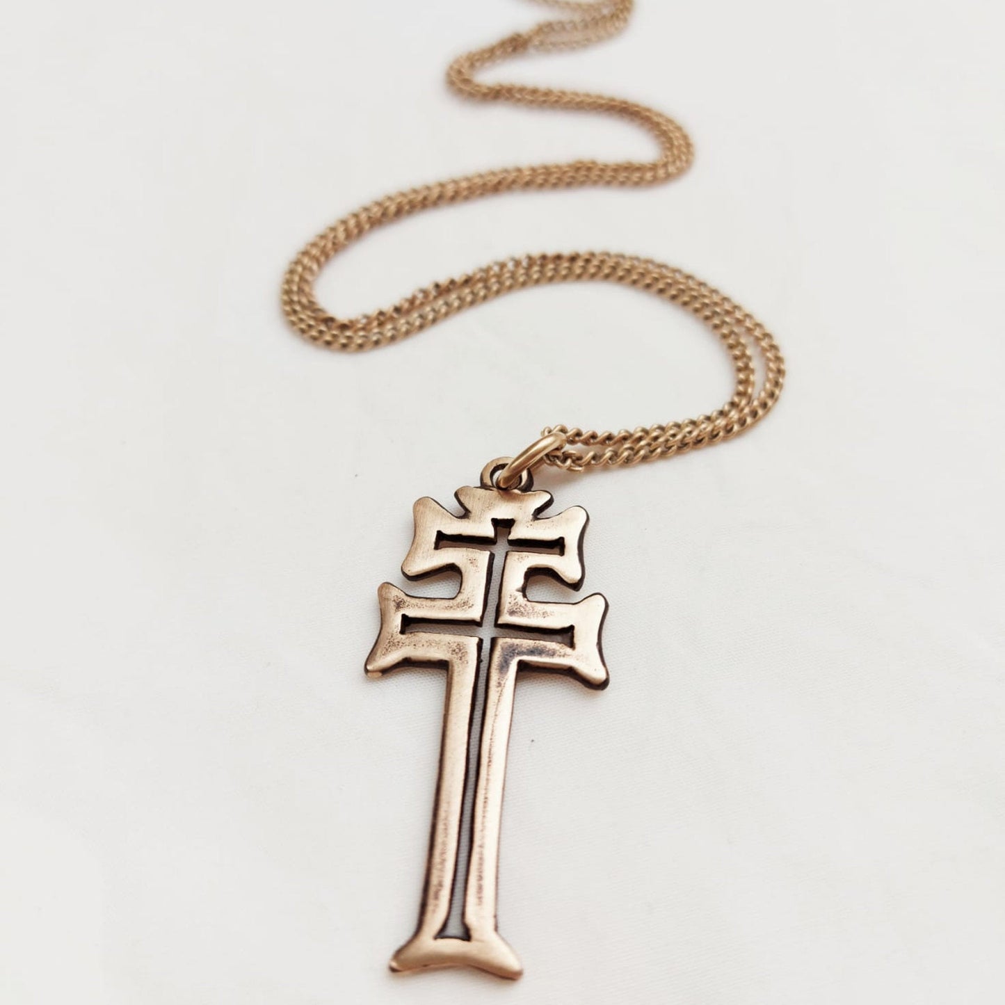Vera Cruz de Caravaca Ciondolo in Bronzo