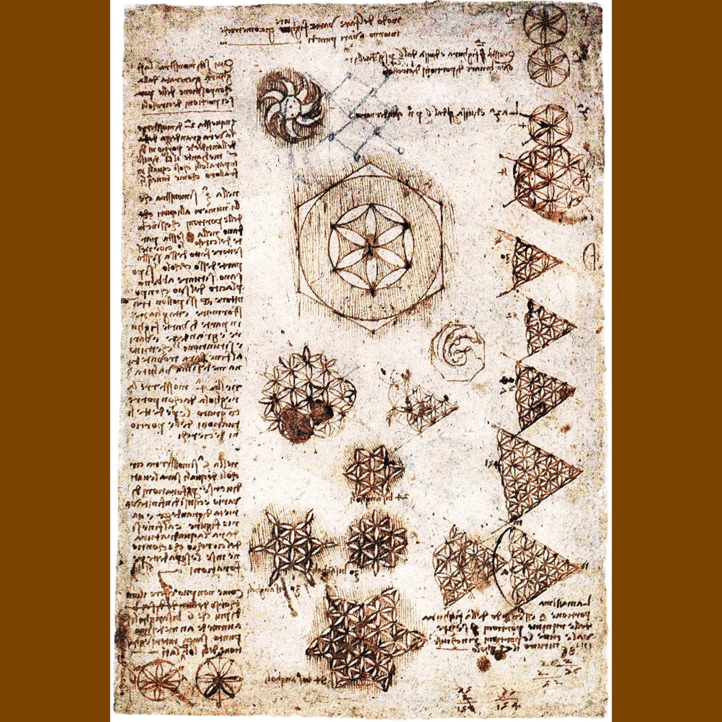 Il Fiore della Vita Geometria Sacra Ciondolo in Ottone