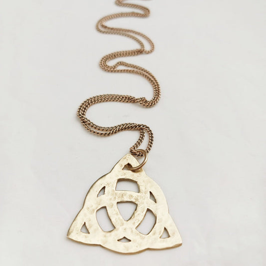 Nodo Celtico Triquetra Ciondolo in Ottone