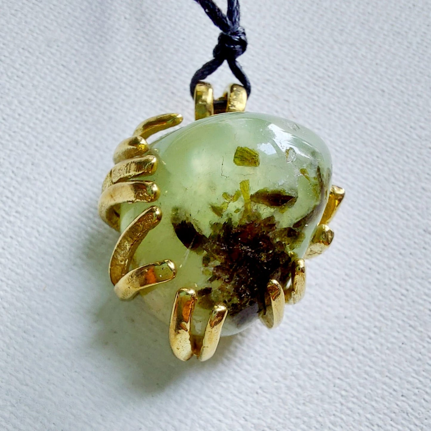 Prehnite - CENTAURY - Ciondolo Piccolo in Ottone