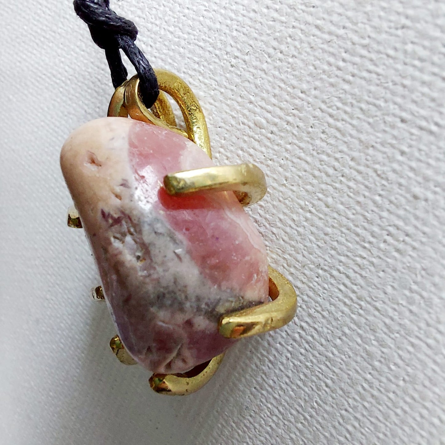 Rodocrosite Ciondolo Piccolo in Ottone