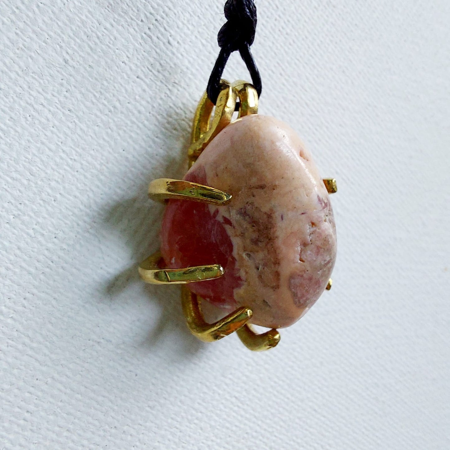 Rodocrosite Ciondolo Piccolo in Ottone