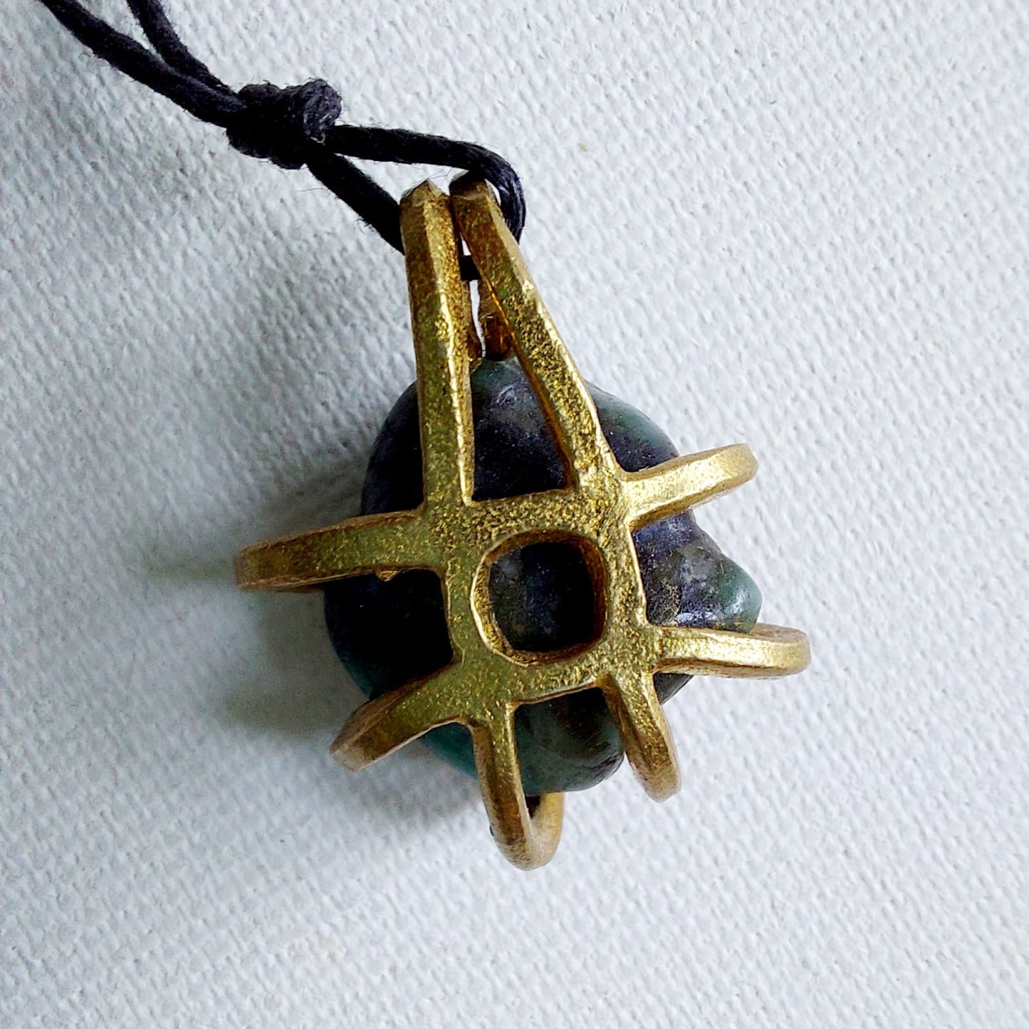 Smeraldo Ciondolo Piccolo in Ottone