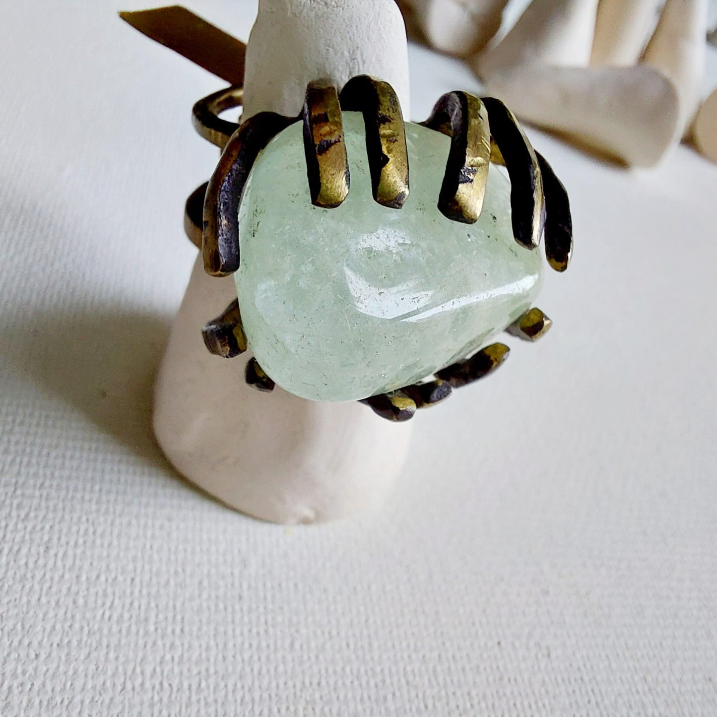 Acquamarina Anello delle Valkyrie in Ottone