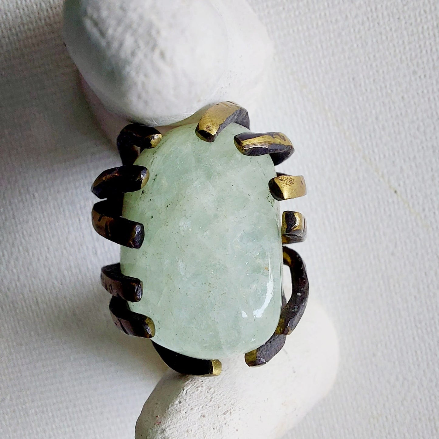 Acquamarina Anello delle Valkyrie in Ottone