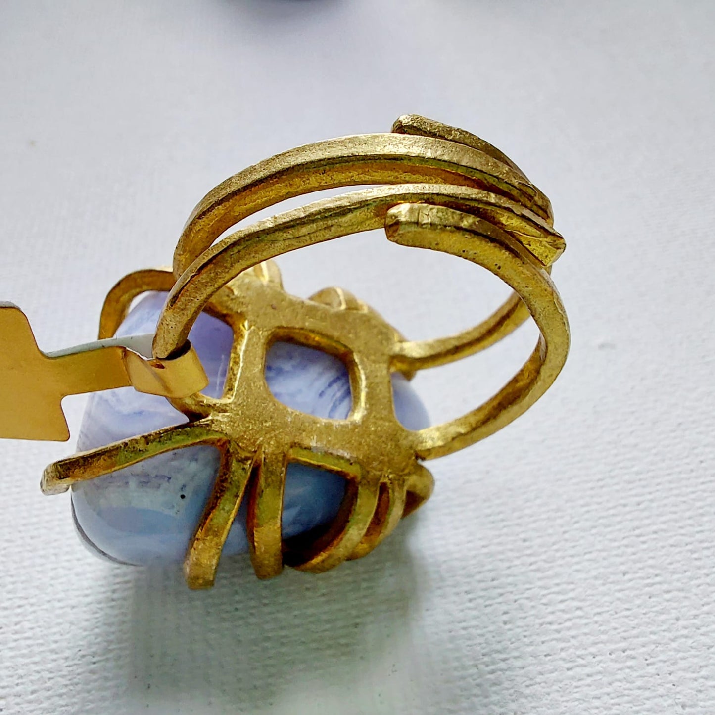 Calcedonio Anello delle Valkyrie in Ottone