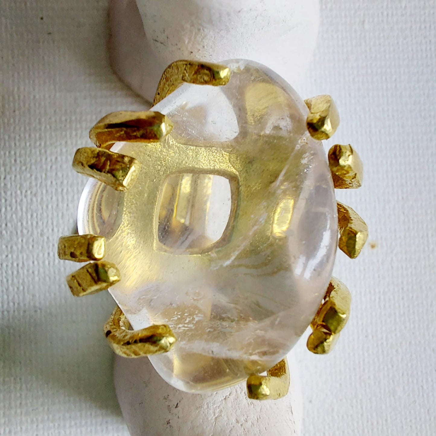 Cristallo di Rocca Anello delle Valkyrie in Ottone