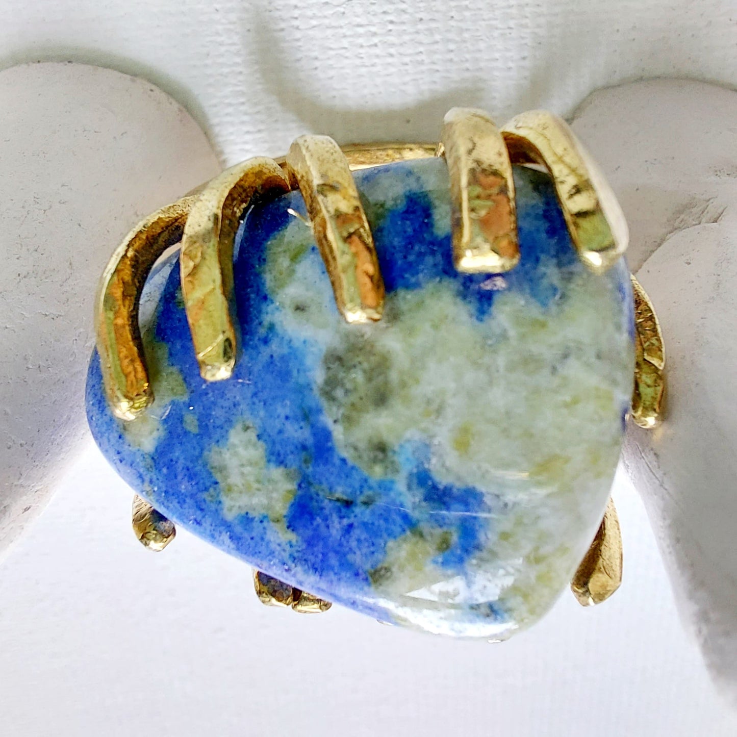 Lapislazzuli Anello delle Valkyrie in Ottone