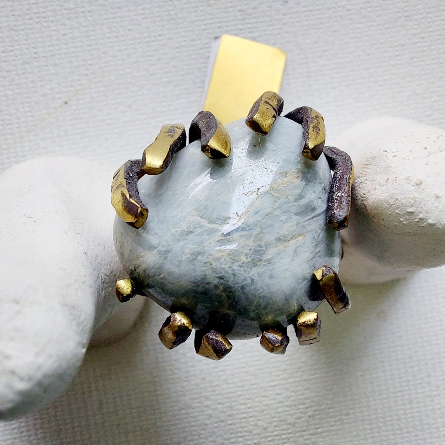 Occhio di Gatto Anello delle Valkyrie in Ottone