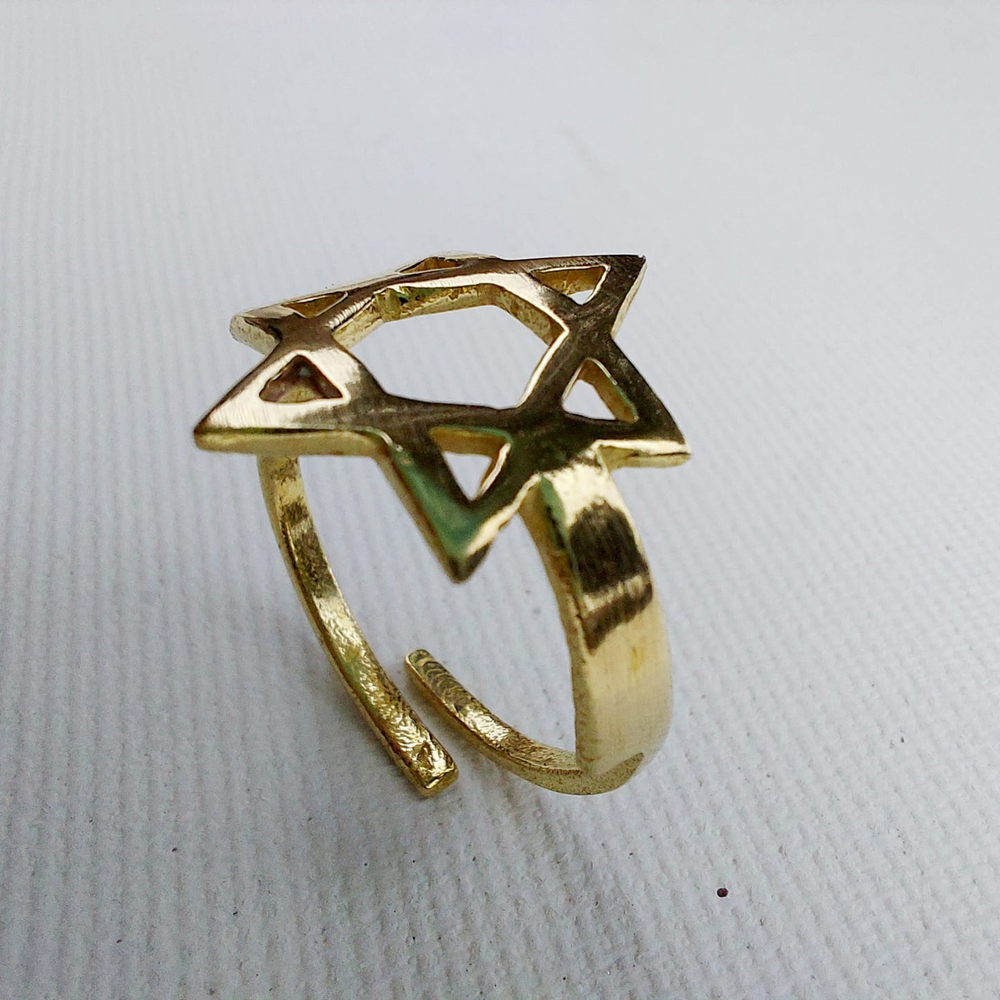 Sigillo di Salomone Stella di David Anello in Ottone