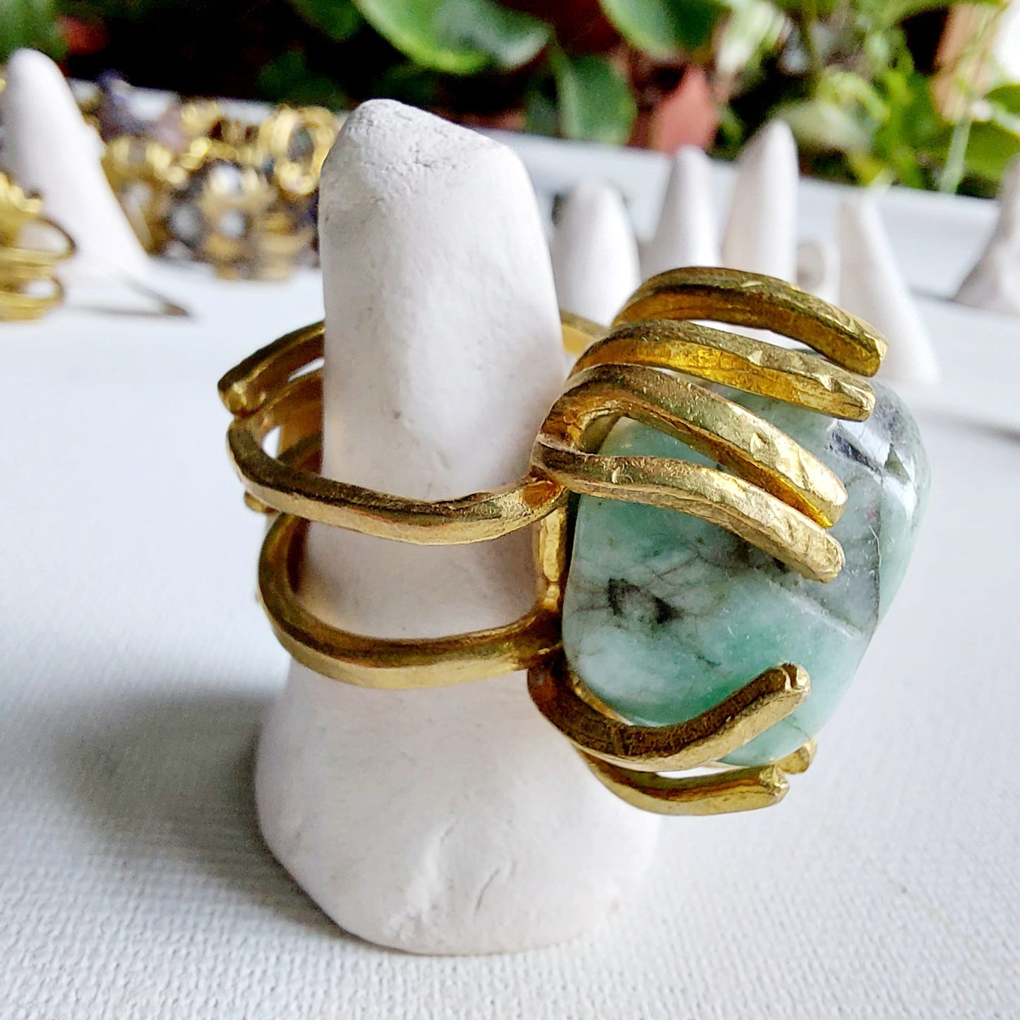 Smeraldo Anello delle Valkyrie in Ottone