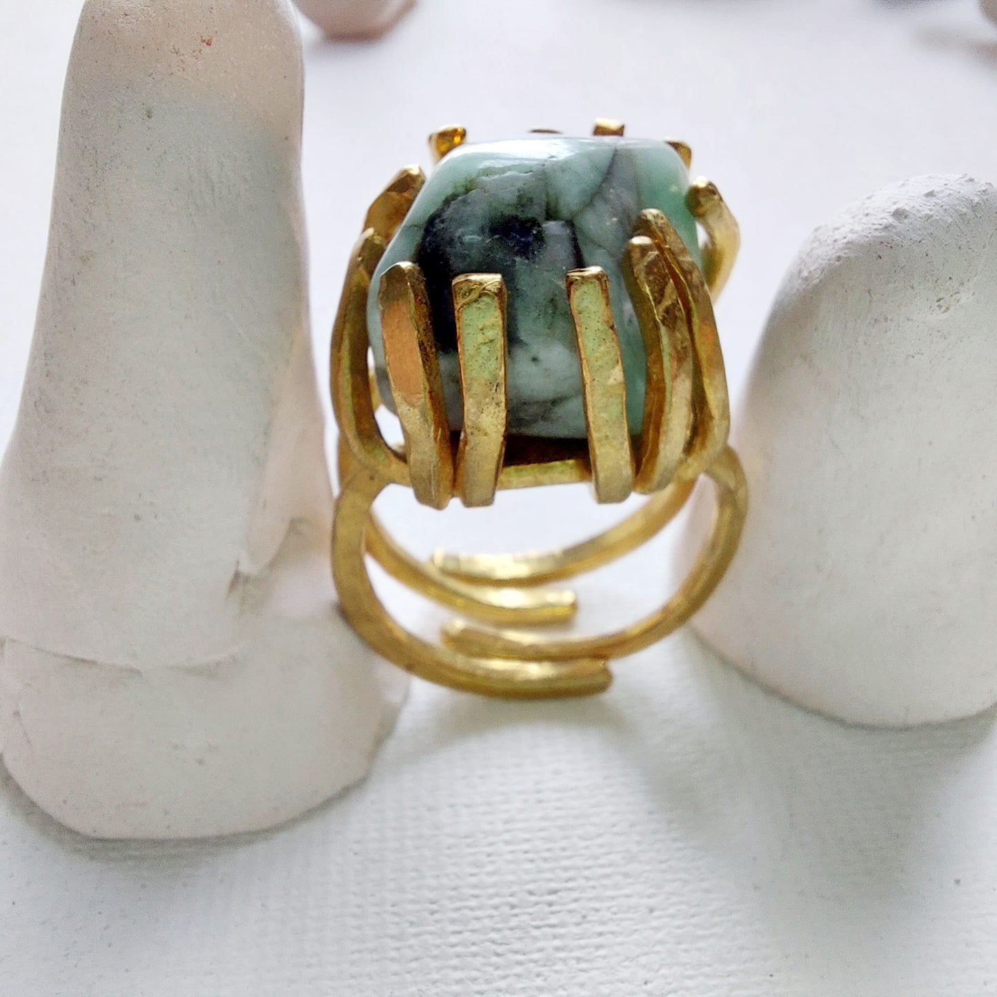Smeraldo Anello delle Valkyrie in Ottone