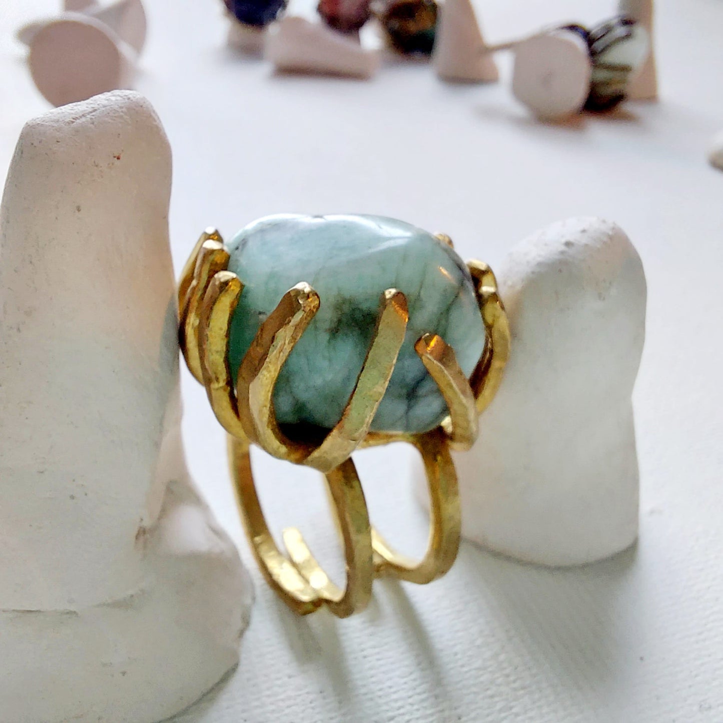 Smeraldo Anello delle Valkyrie in Ottone