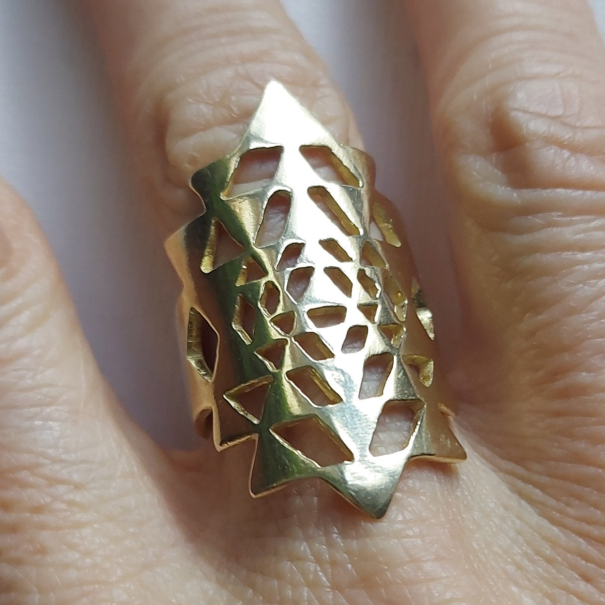 Sri Yantra Anello in Ottone
