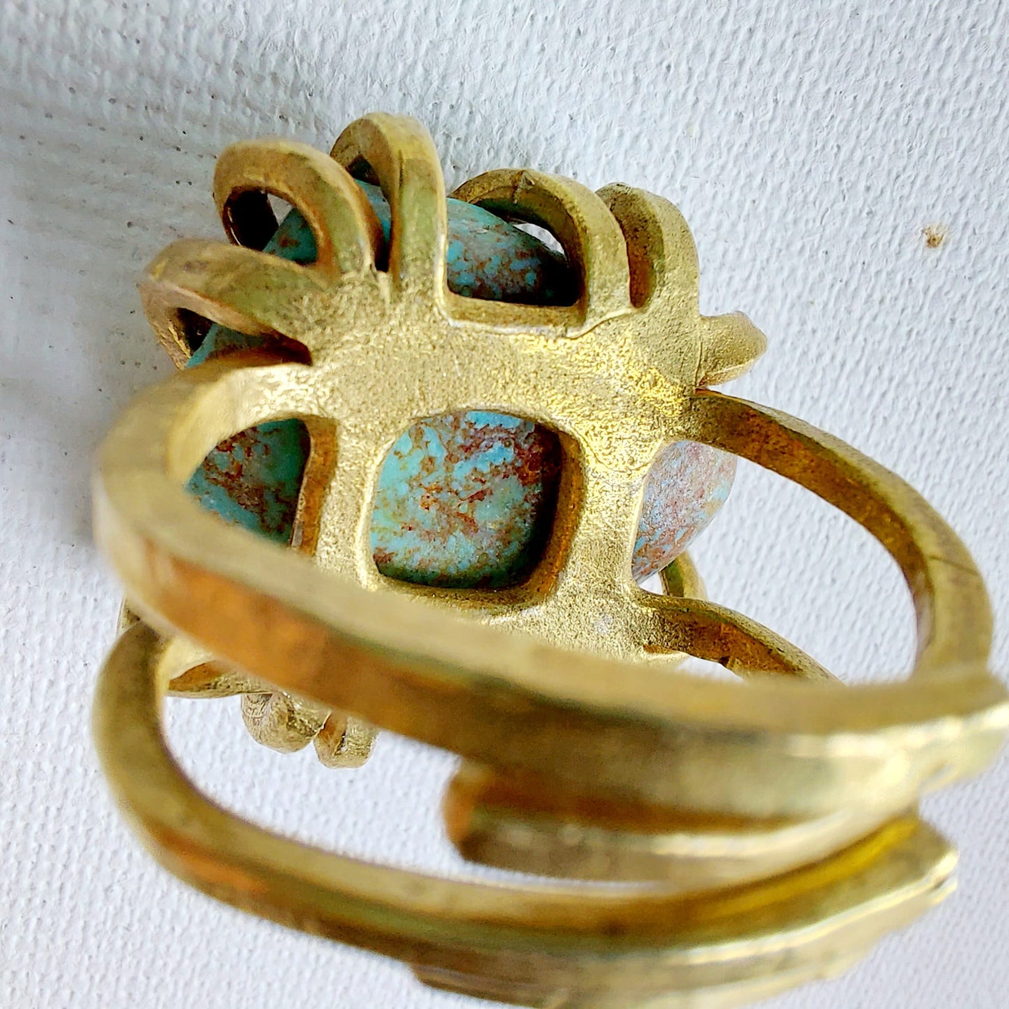 Turchese Anello delle Valkyrie in Ottone
