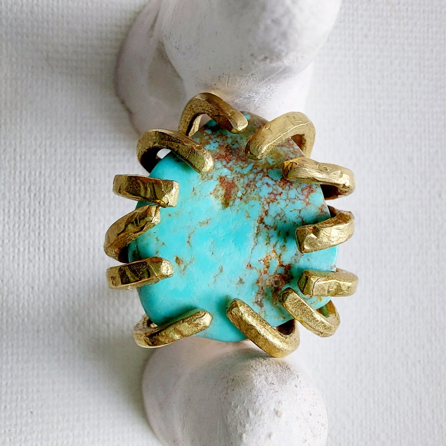 Turchese Anello delle Valkyrie in Ottone