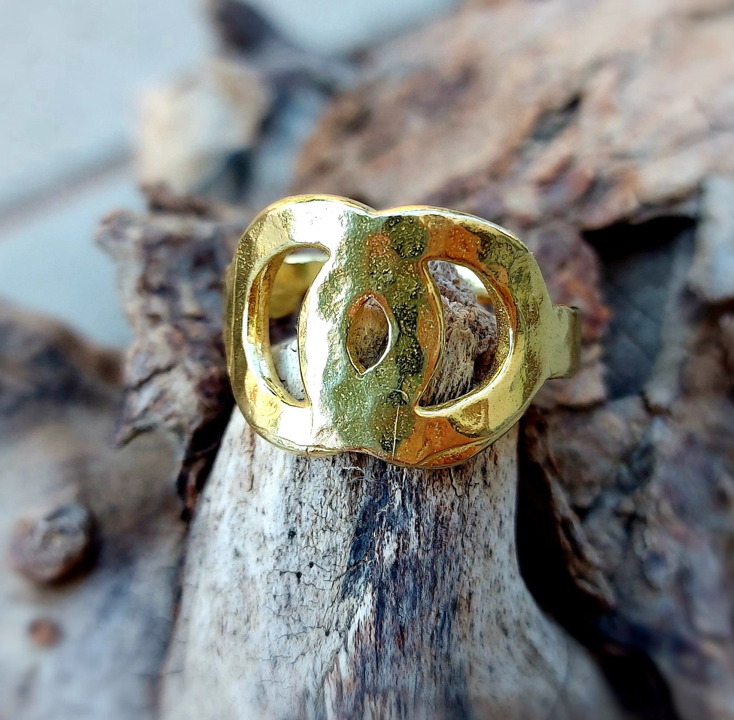 Vesica Piscis Anello in Ottone