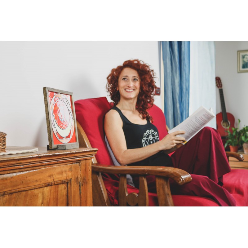 Canotta Donna Quarto Chakra Nera in Cotone Biologico