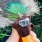 Shamanic Prayer Fan - Ventaglio Sciamanico Calcite Gialla - 3 Chakra