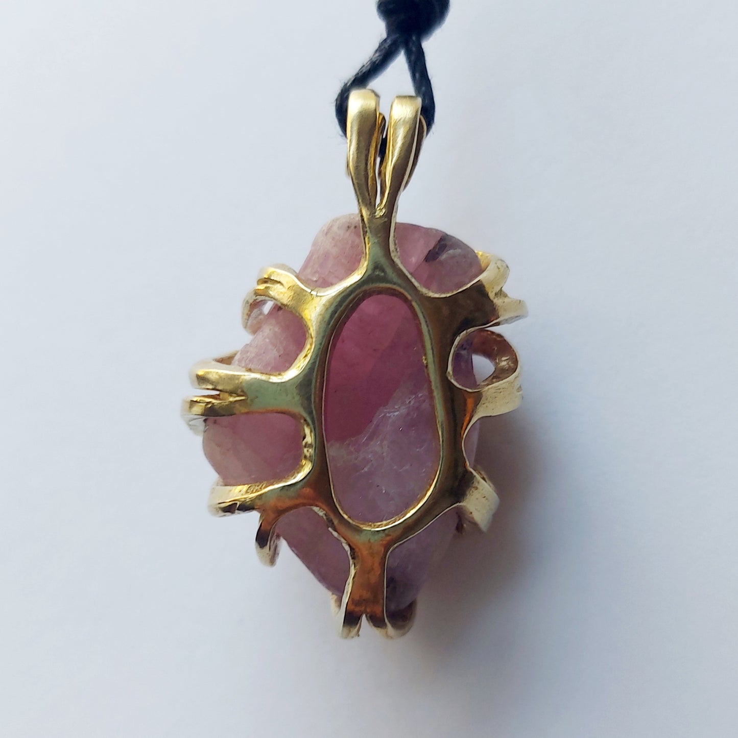 Kunzite - WATER VIOLET - Ciondolo Piccolo in Ottone