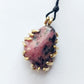 Rodonite - STAR OF BETHLEM - Ciondolo Piccolo in Ottone