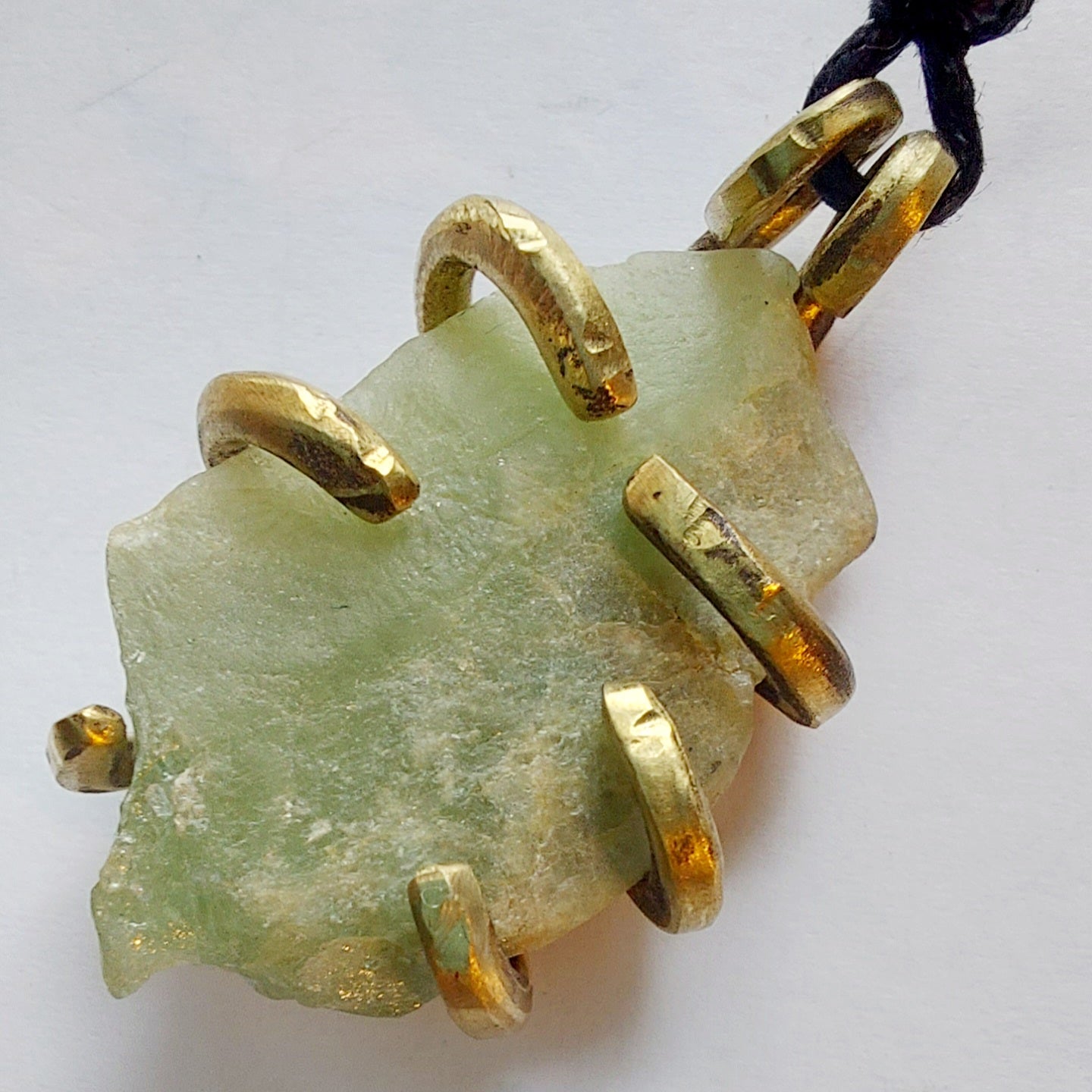 Peridoto Olivina - WALNUT - Ciondolo Piccolo in Ottone