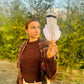 Shamanic Prayer Fan - Ventaglio Sciamanico con Quarzo Ialino e Selenite