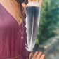 Ventaglio Sciamanico Piuma Singola Tacchino e Selenite