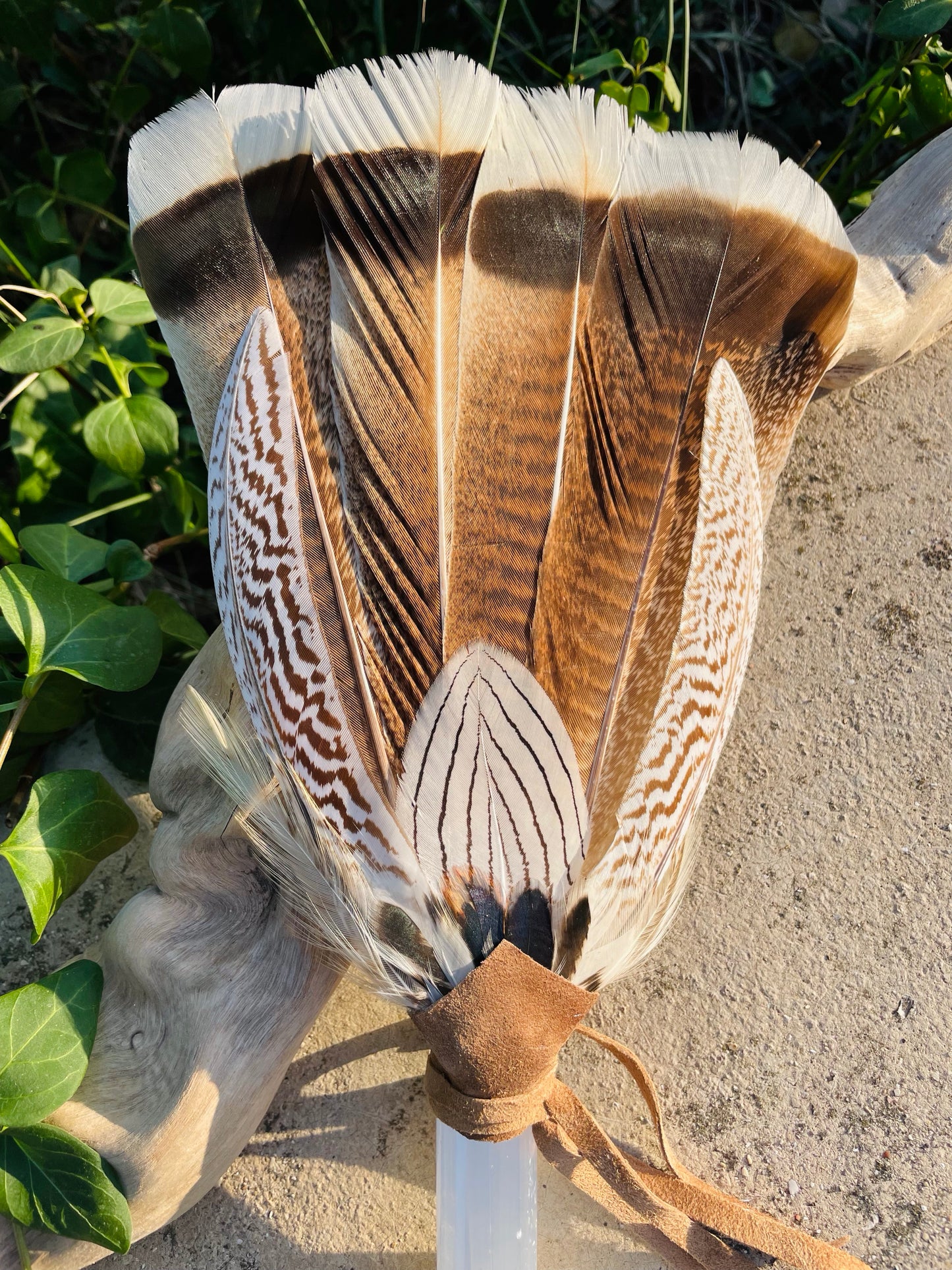 Selenite Prayer Fan - Feminine Energy Sky