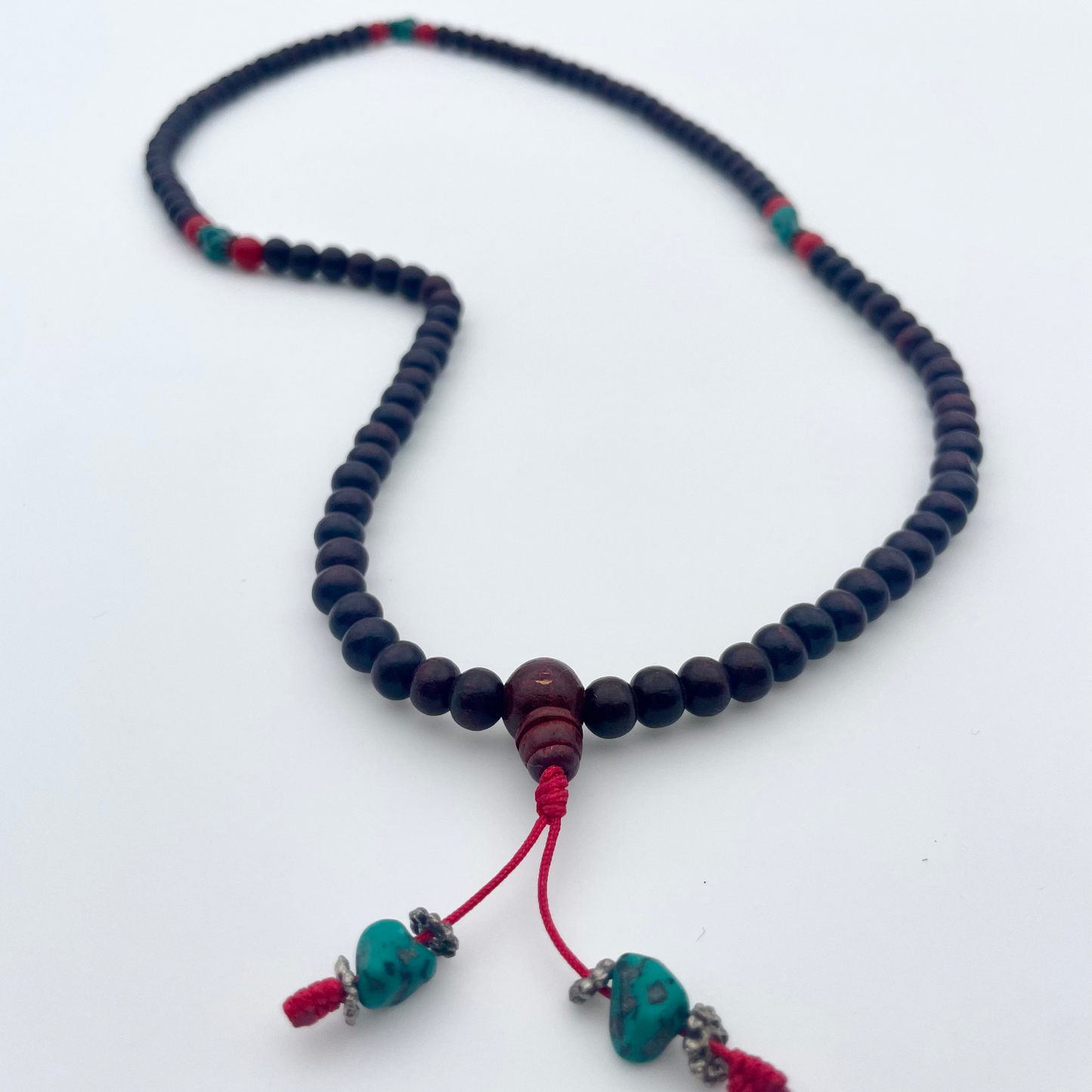 Mala in Legno di Rosa – Collana Artigianale Indiana per Meditazione